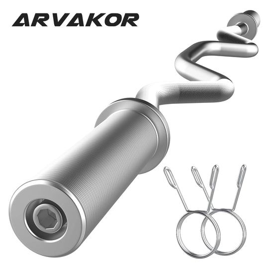 48" Olympic Barbell Curl Bar EZ Bar Strength Training Bar Threaded Chrome Barbell Bar for Weightlifting, 440-Pound Capacity, Silver